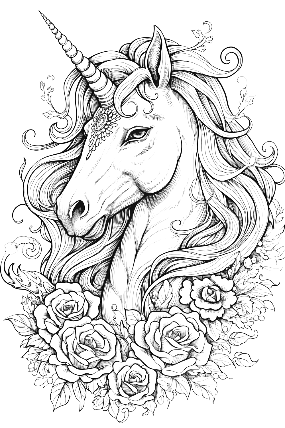 An unicorn coloring page ðñðððððº