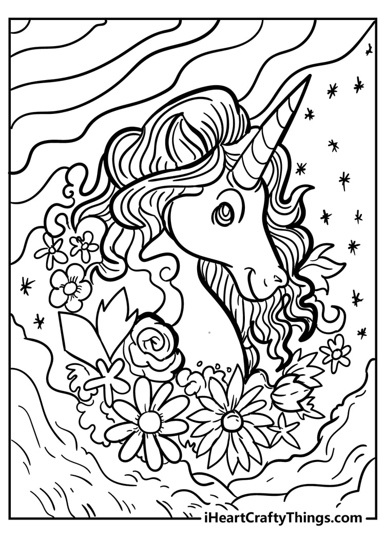 Unicorn coloring pages free printables