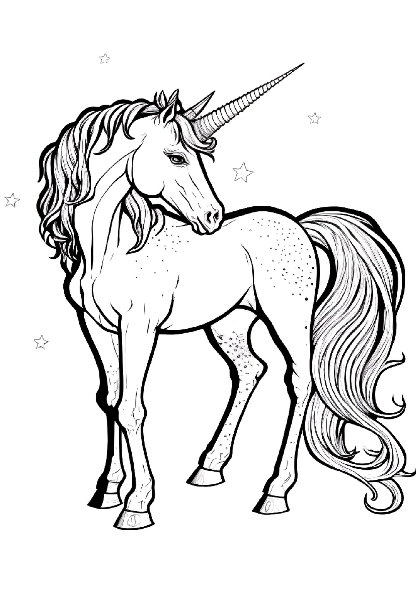 Magical unicorn coloring pages to download and print