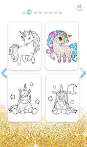 Unicorn coloring book glitter for android