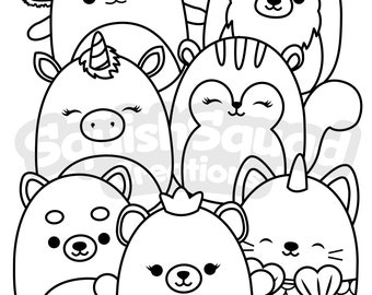 Squishmallow coloring page printable squishmallow coloring page squishmallow downloadable coloring sheet coloring page for kids