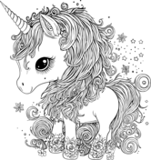 Unicorn coloring pages free coloring pages