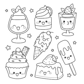 Coloring book pages childrens vectors illustrations for free download