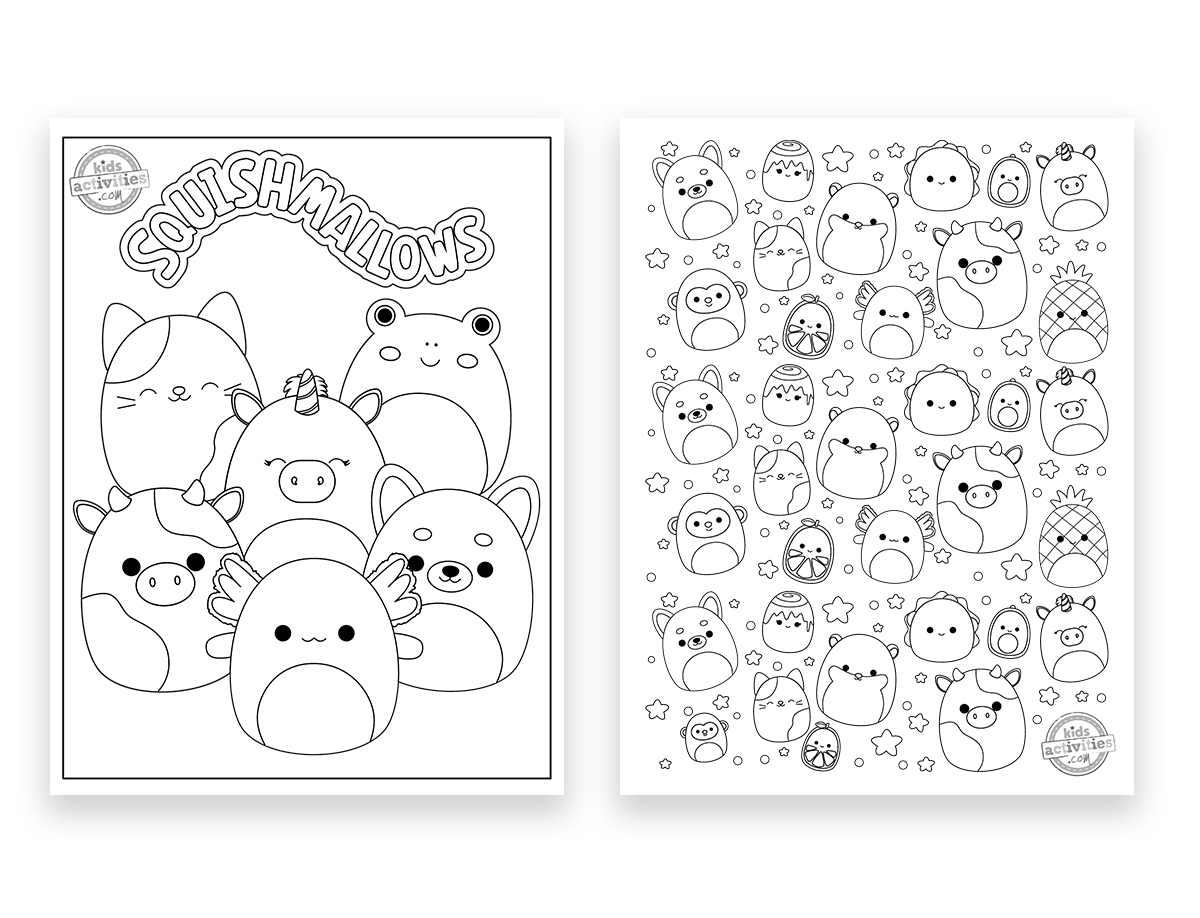 Cutest ever squishmallow coloring pages kids activities blog