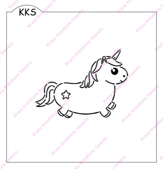 Paint your own cookie chubby unicorn stencil â krazy kreationz sweets