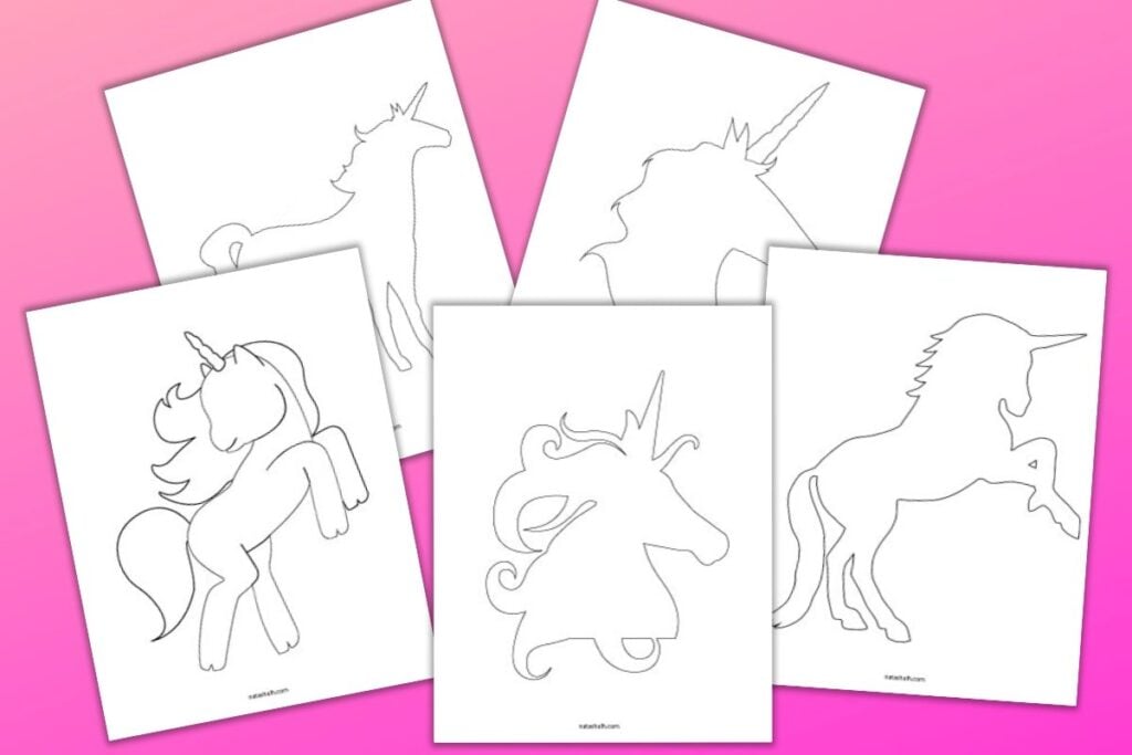 Free printable unicorn templates for cute unicorn crafts