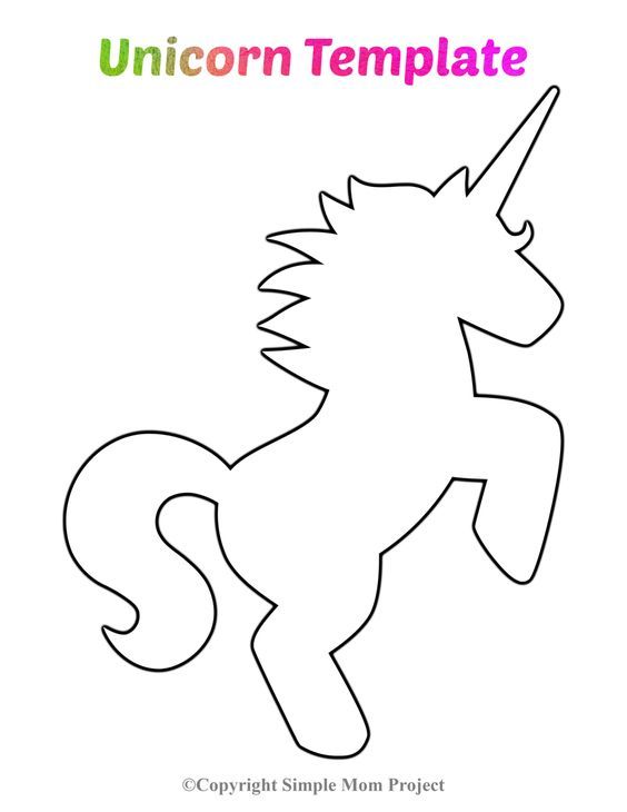 Free printable unicorn template