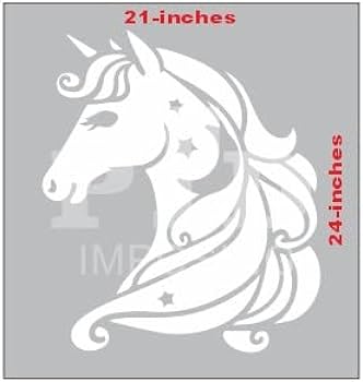 Ptd imposg unicorn wall design patg stencils for wall and home decor re