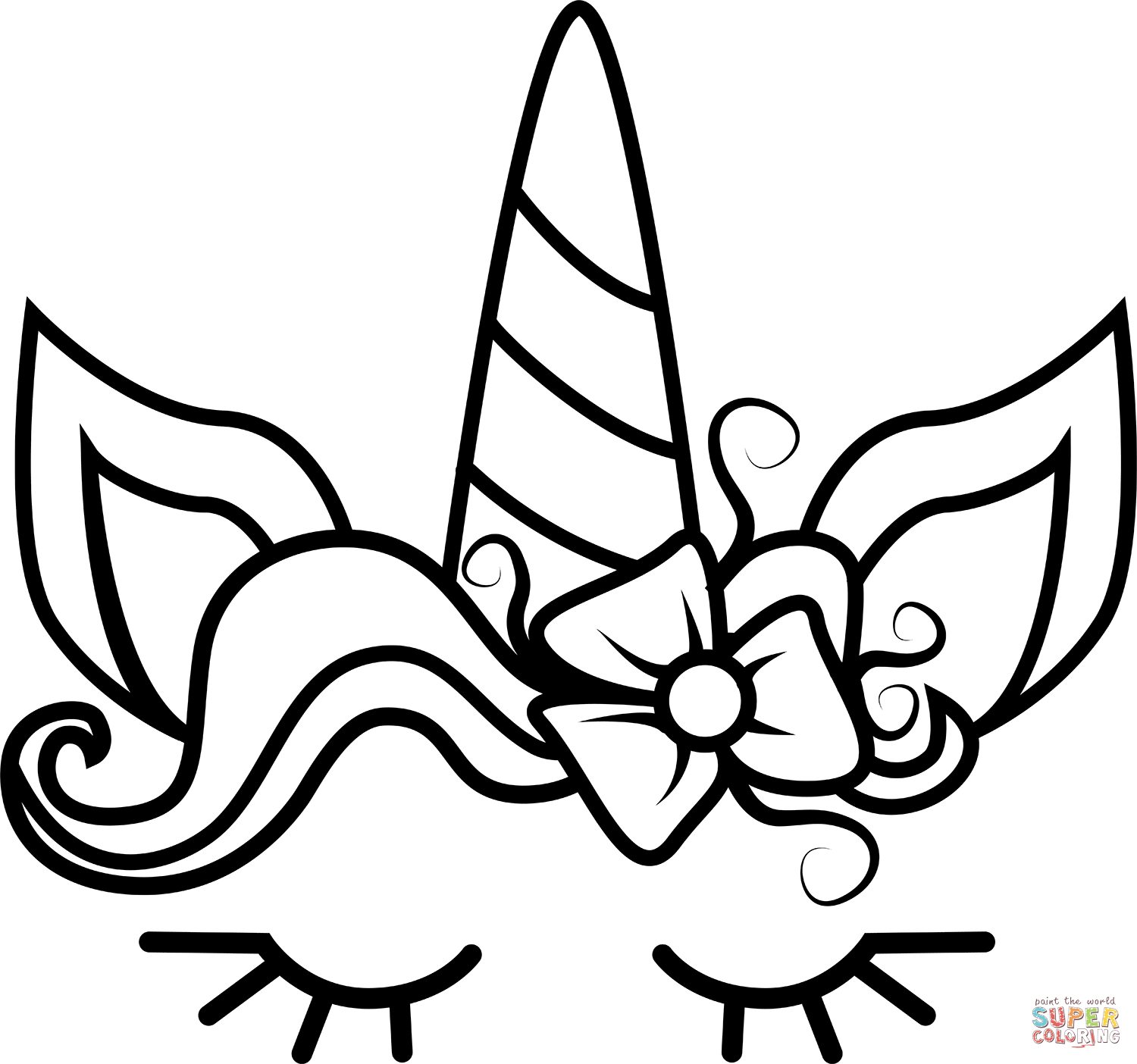 Unicorn horn coloring page free printable coloring pages