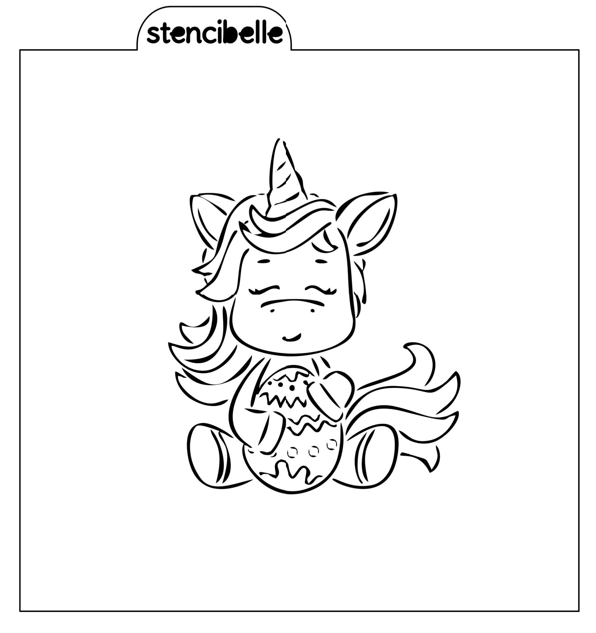 Pyo coco the unicorn stencil design