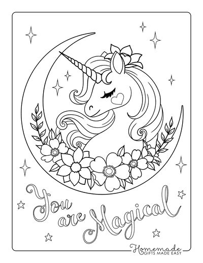 Magical unicorn coloring pages for kids adults unicorn coloring pages love coloring pages birthday coloring pages