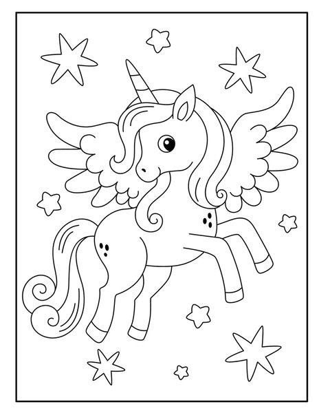 Colouring pages unicorn bilder stockbilder d