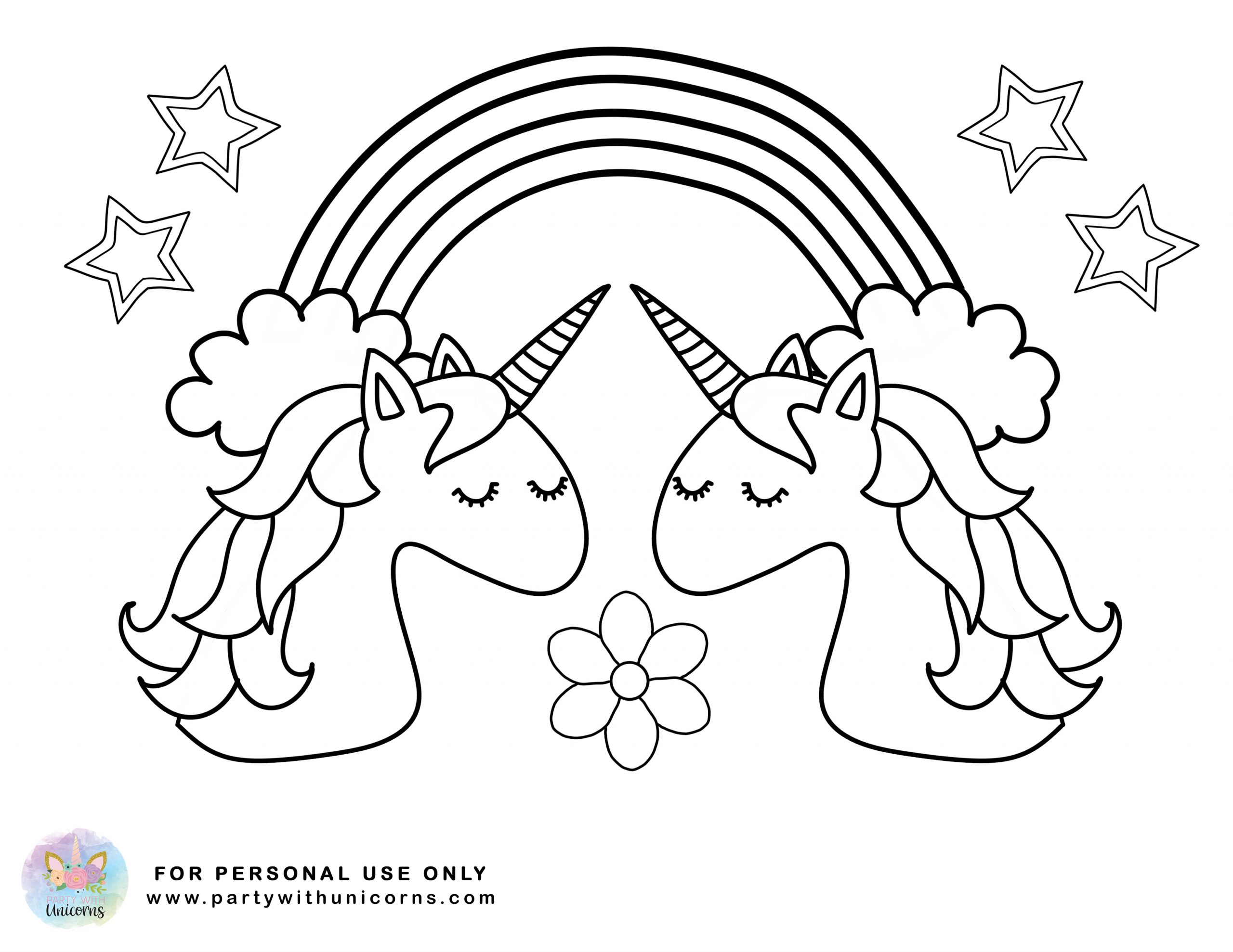 Unicorn coloring pages