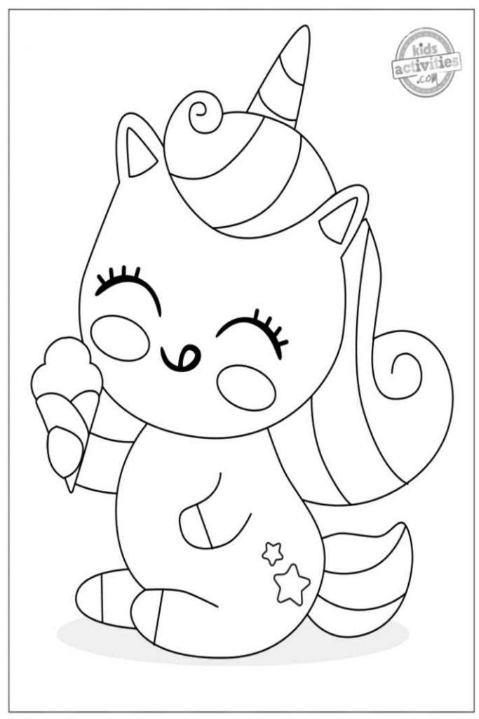 Free magical cute unicorn coloring pages kids activities blog