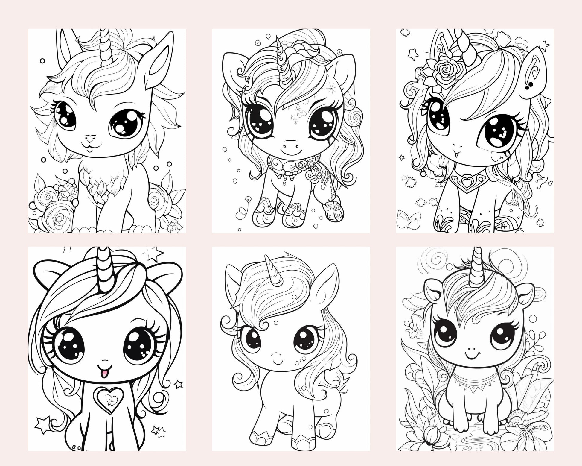 Cute unicorn printable coloring pages for kids printable pdf file â coloring