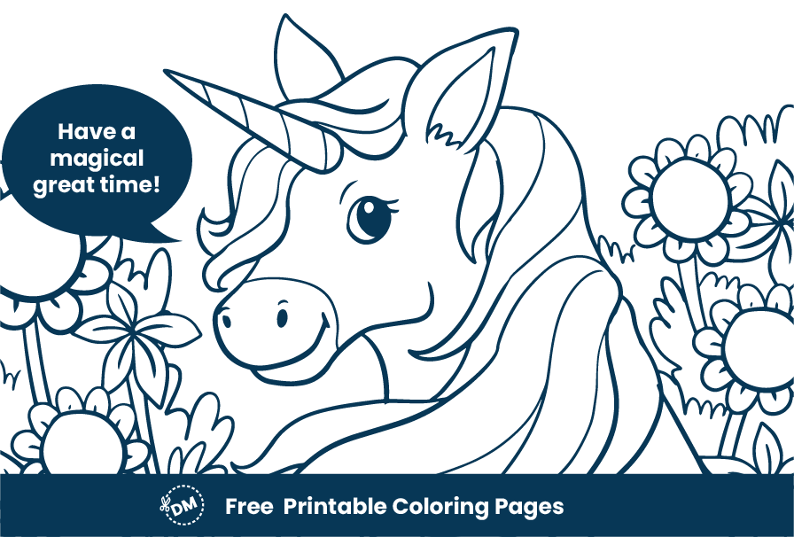 Free printable unicorn coloring pages