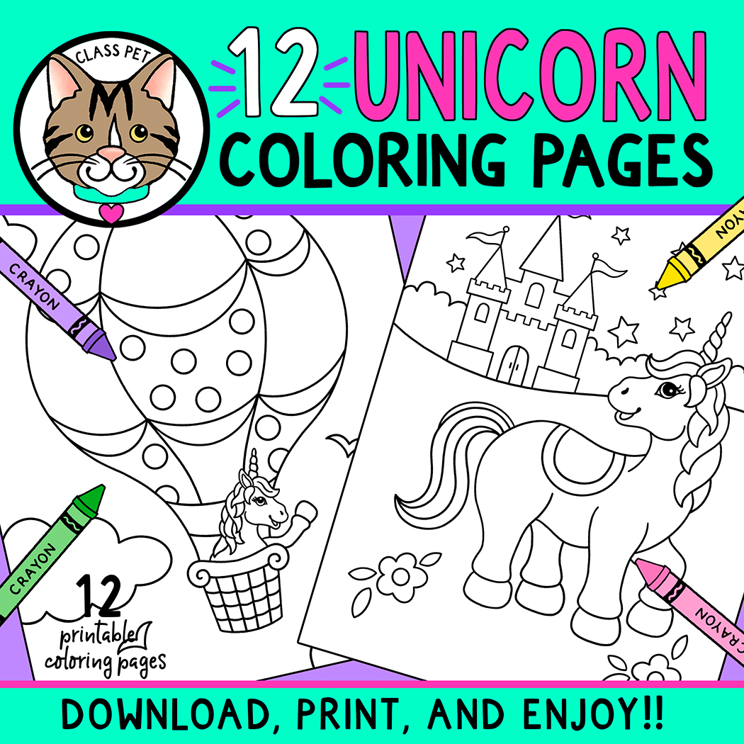 Unicorn coloring pages made by teachers