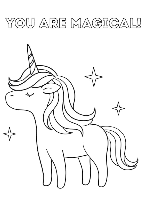 Unicorn coloring page