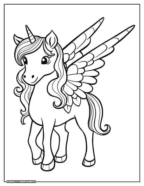 Unicorn coloring pages