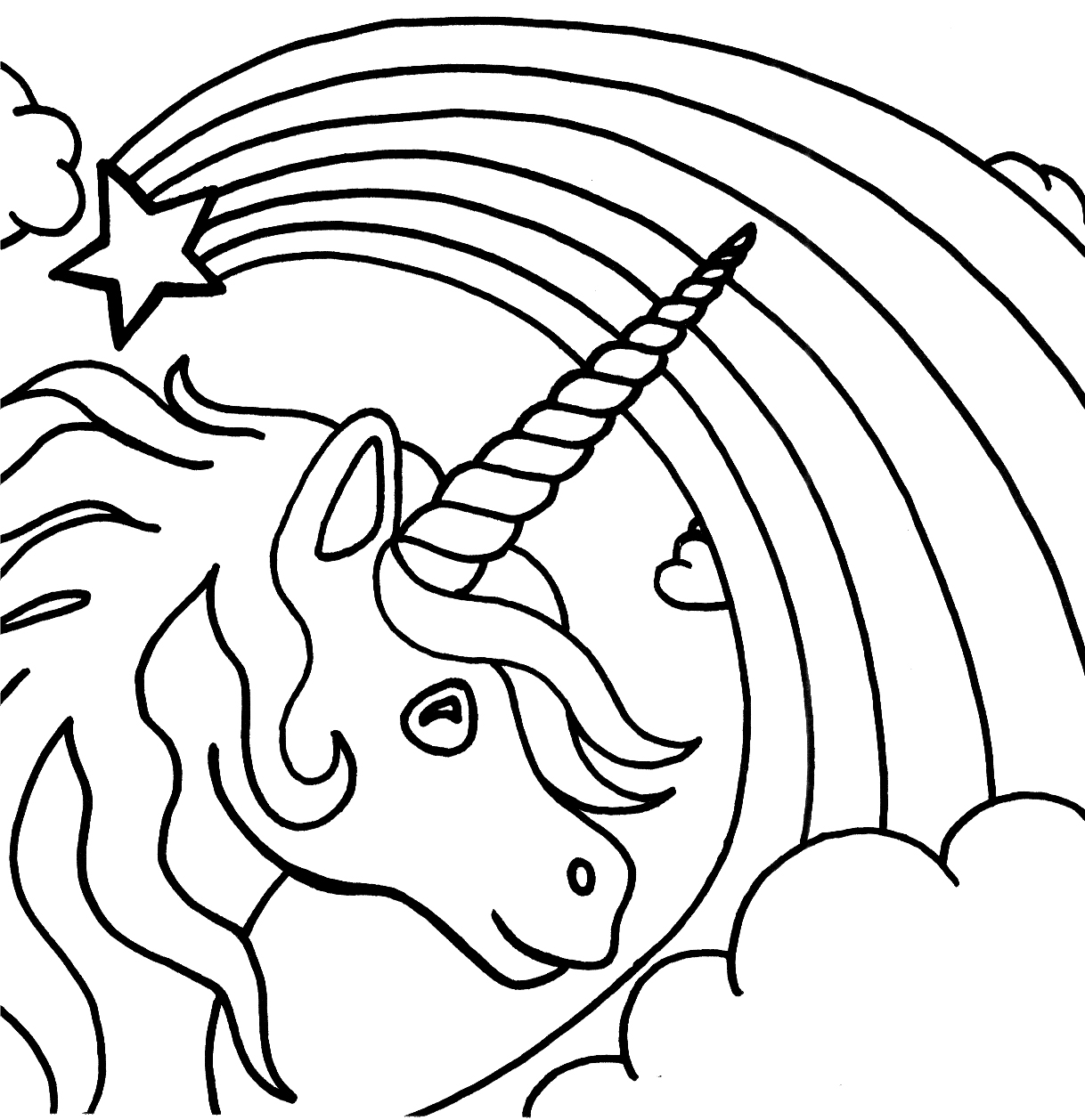 Free printable unicorn coloring pages for kids