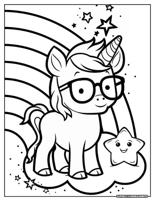 Unicorn coloring pages