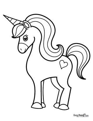 Unicorn coloring pages