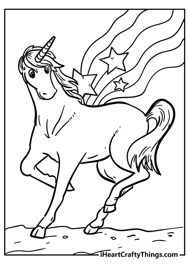 Unicorn coloring pages free printables