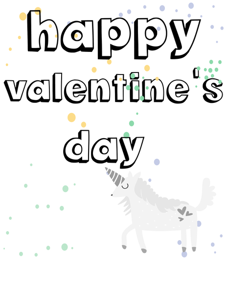 Unicorn valentine coloring sheets â farm fit living