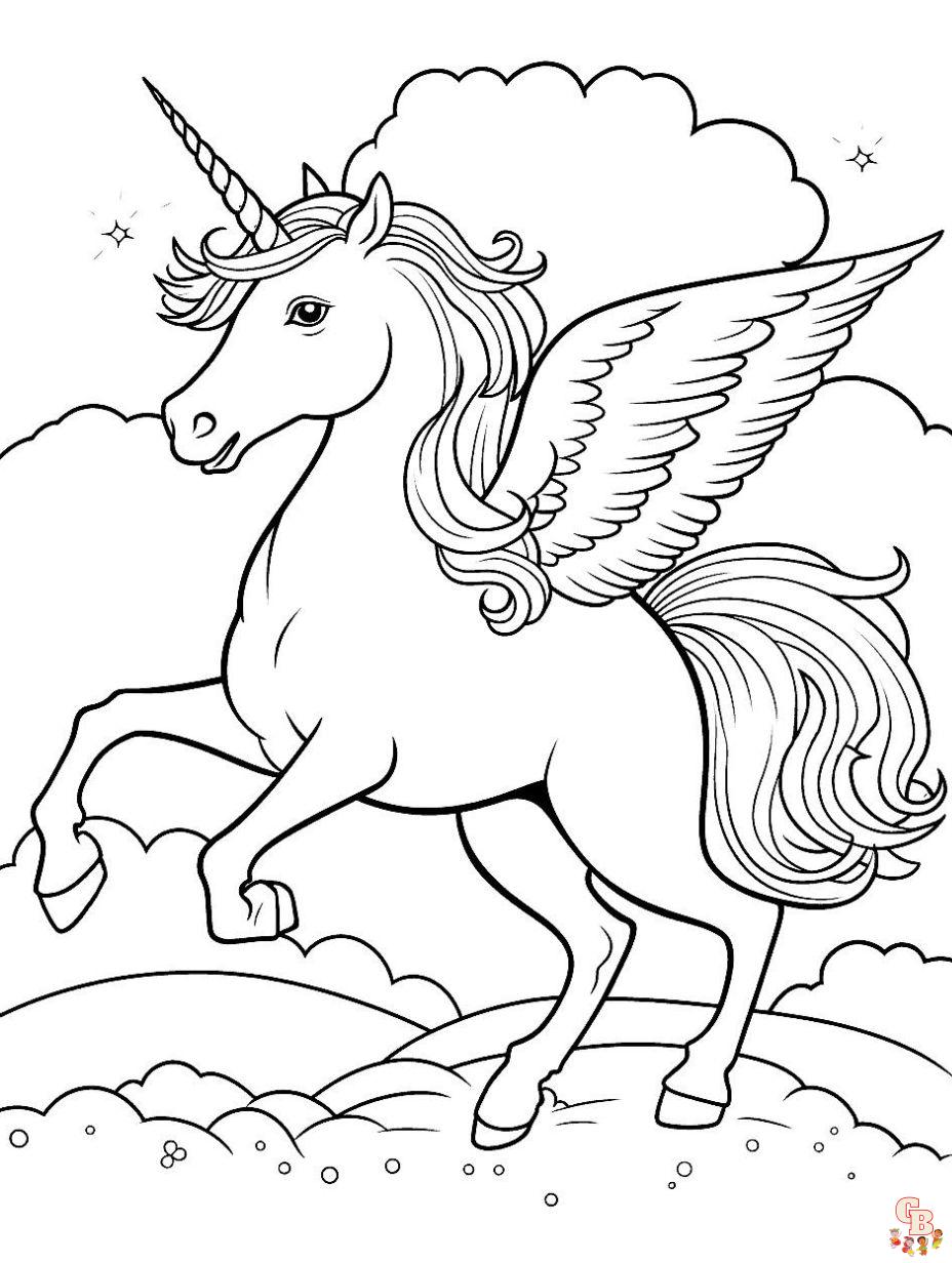 Free printable unicorn coloring pages for kids and adults