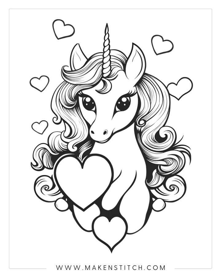 Free unicorn coloring pages for kids and adults