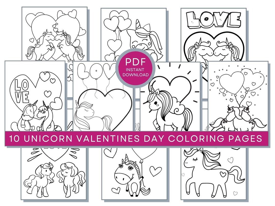 Unicorn valentines day coloring pages valentines printables valentines day sheet valentines coloring pages unicorn love download now