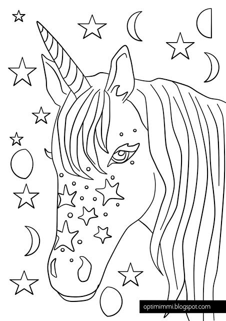 A magical unicorn a coloring page taianomainen yksisarvinen vãrityskuva unicorn coloring pages puppy coloring pages detailed coloring pages