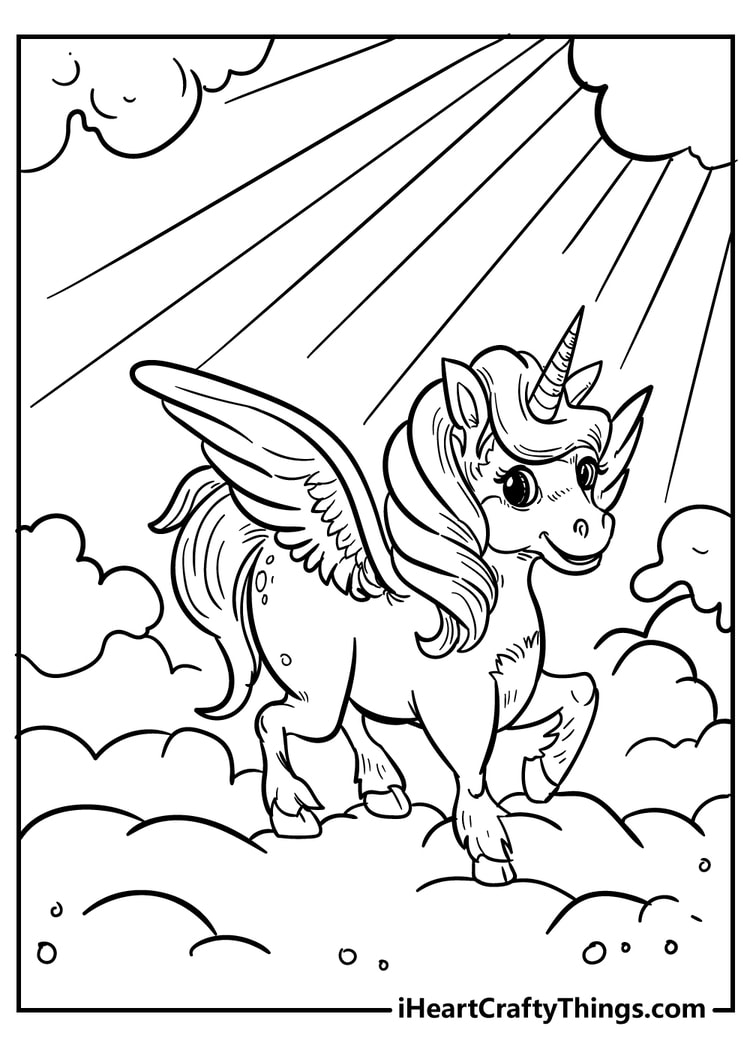 Unicorn coloring pages free printables