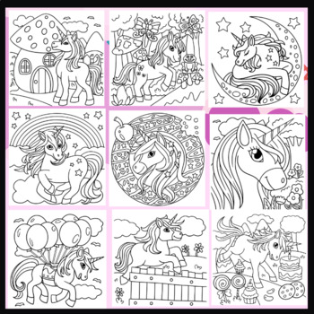 Unicorn coloring pages unicorns worksheets for kids printables coloring sheets