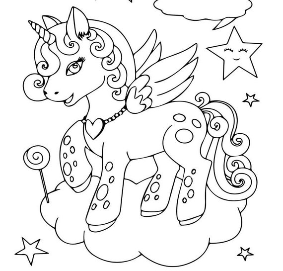 Pages printable unicorn coloring pages pdf