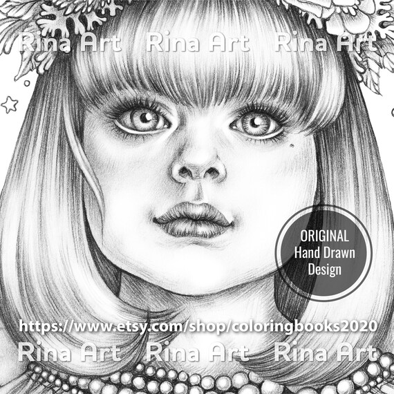 Little unicorn coloring page printable adult colouring pages book download grayscale illustration jpg pdf