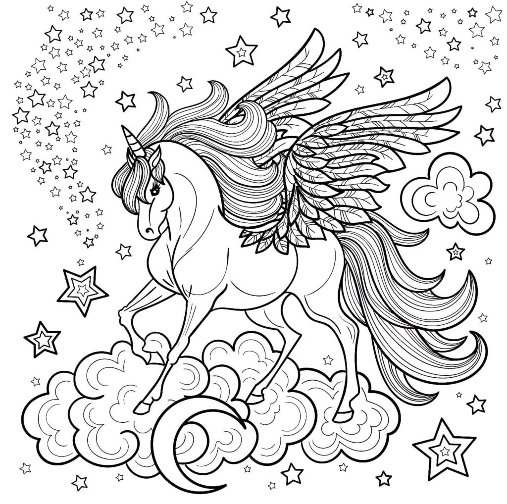 Unicorn coloring pages free printable coloring pages for kids