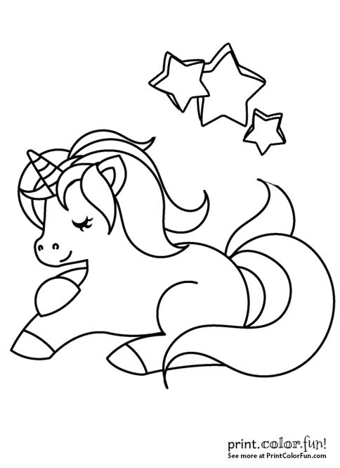 Happy unicorn with stars unicorn coloring pages coloring pages star coloring pages