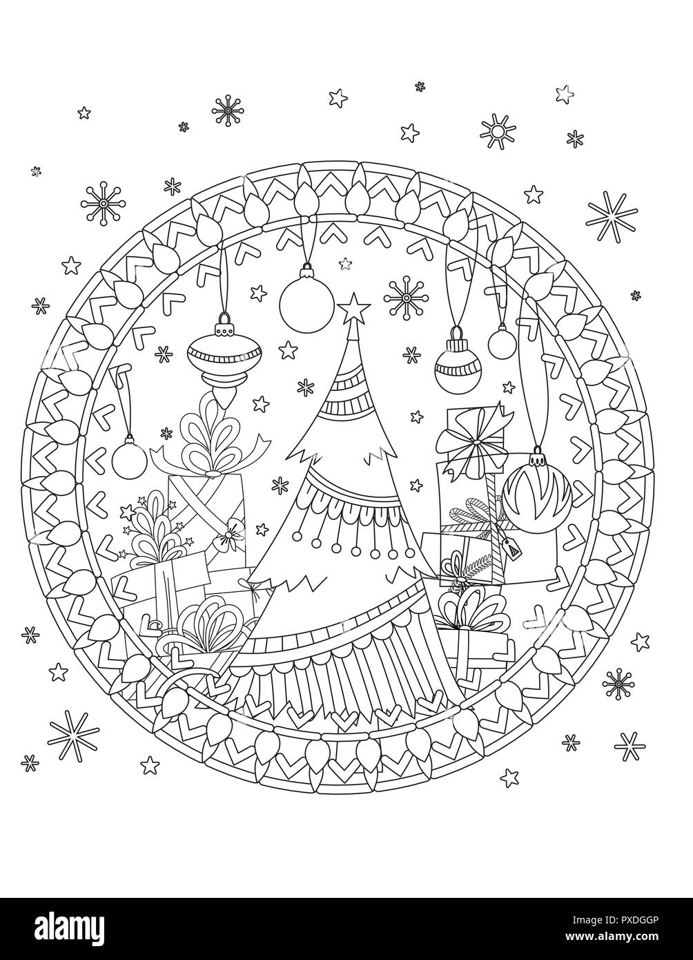 Coloring book page for kids and adult hi