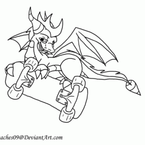 Spyro coloring pages printable for free download