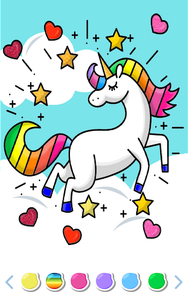Unicorn coloring gl games game for android