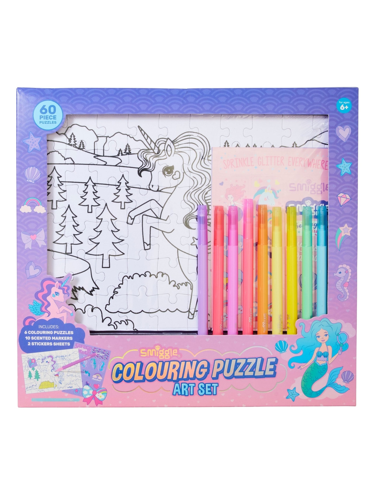 Colouring puzzle art set