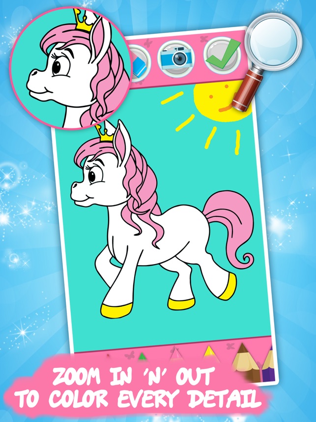 Coloring book unicorn horses on the app store