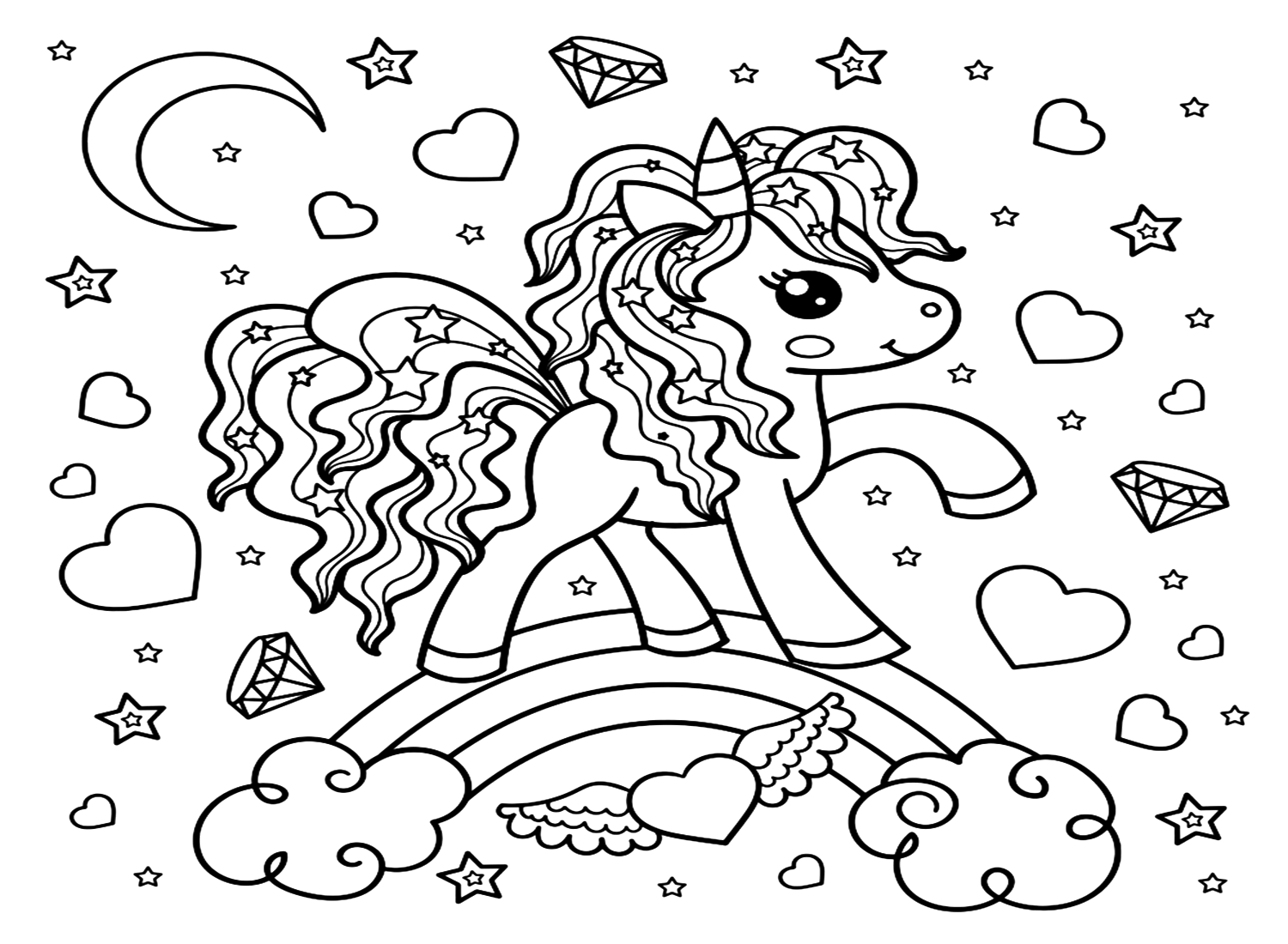 Rainbow coloring pages