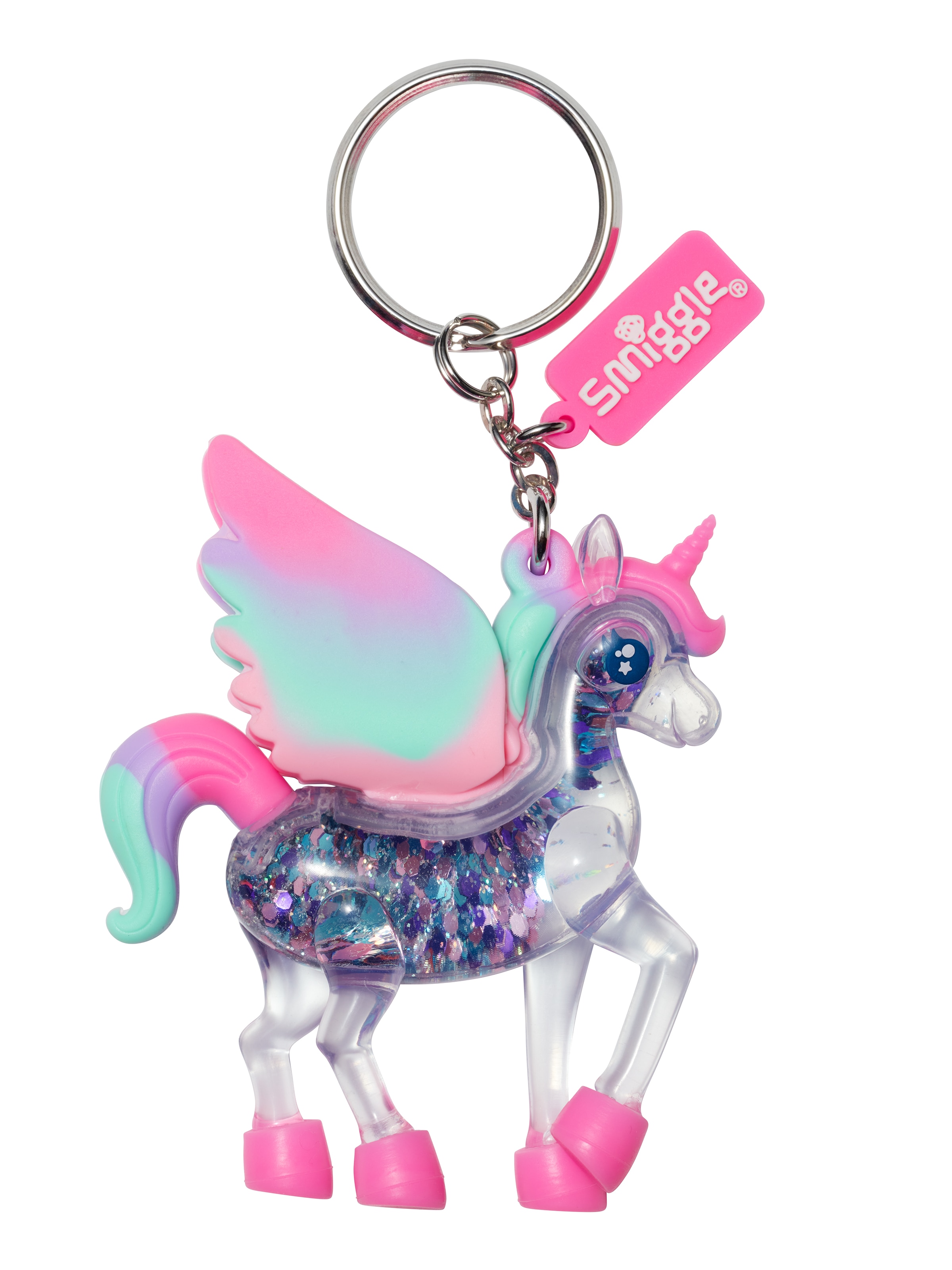 Glitter unicorn keyring