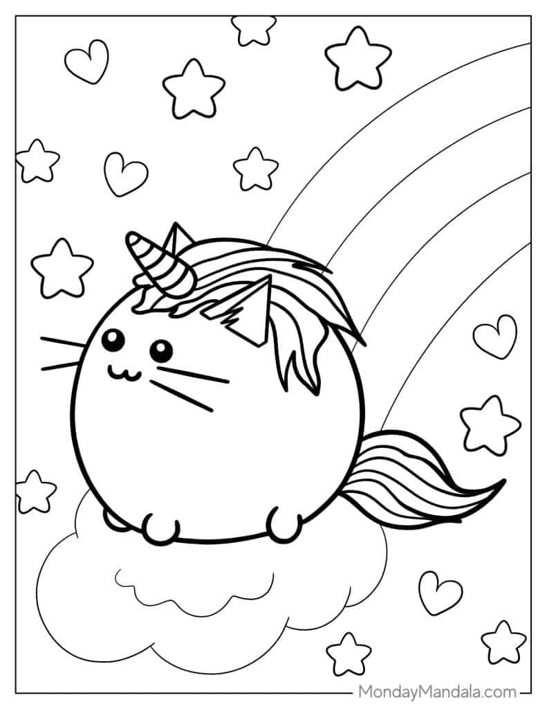 Unicorn coloring pages free pdf printables