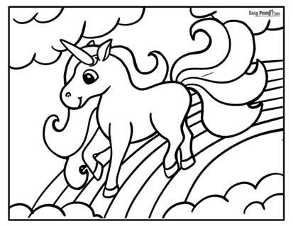 Unicorn coloring pages