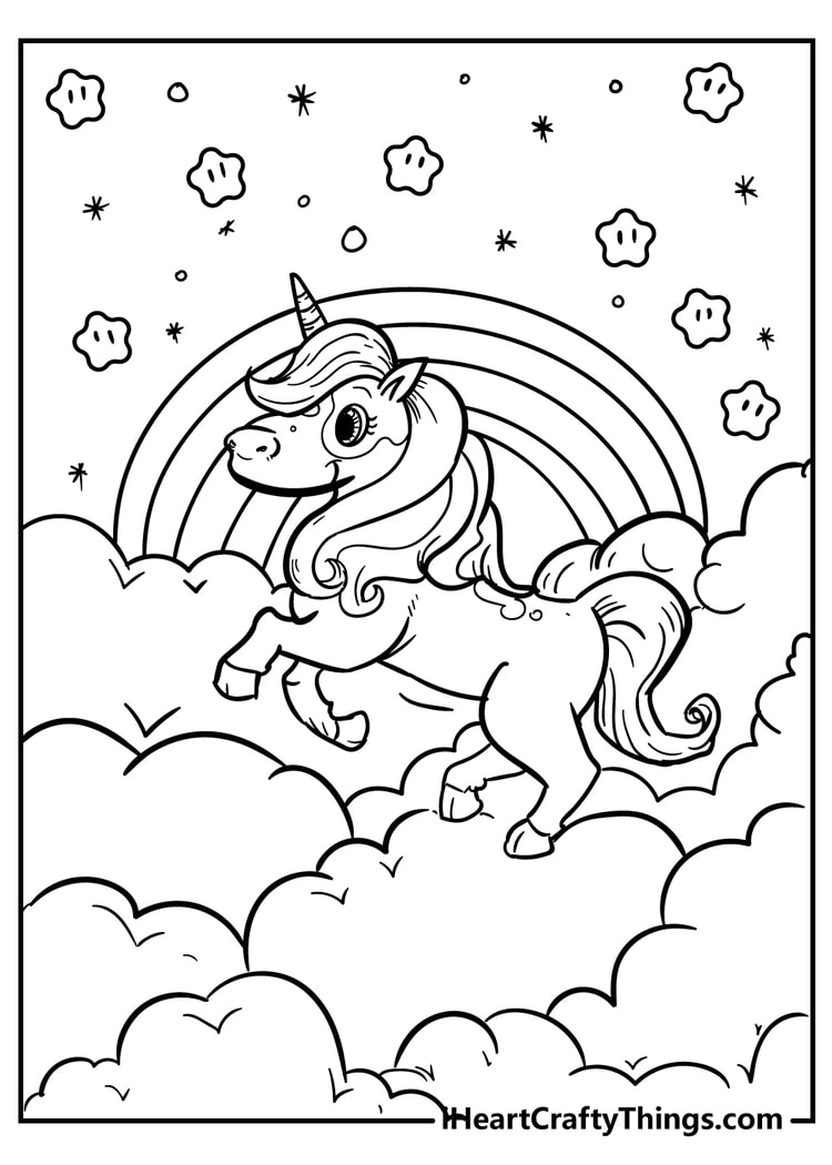 Unicorn coloring pages free printables