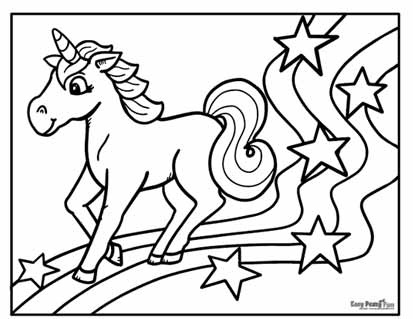 Unicorn coloring pages