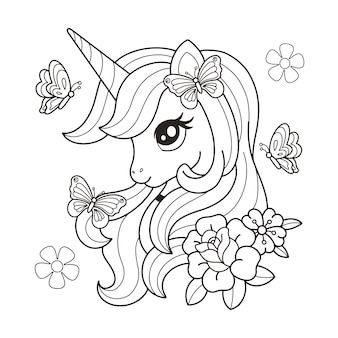 Unicorn coloring images